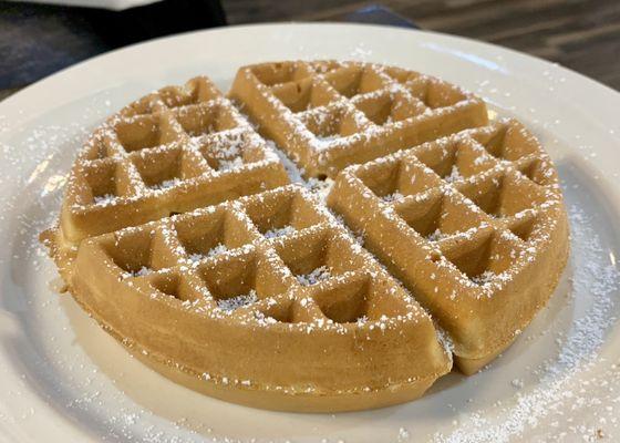 The malted waffle couldn't have been better.