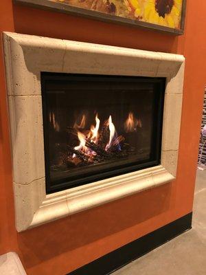 Mendota FV34 Decor with HearthCo Inc. Corsica 4-Sided Surround.