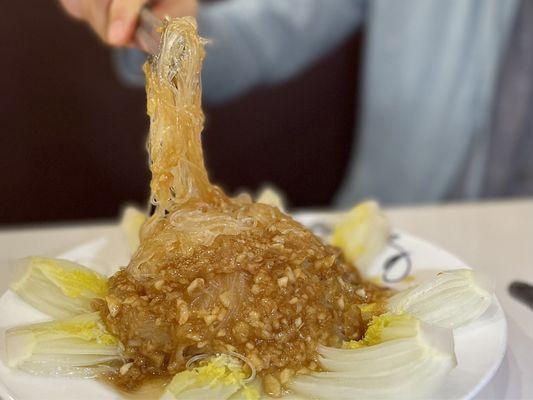 Stir-Fried Chinese Baby Cabbage with Garlic noodles