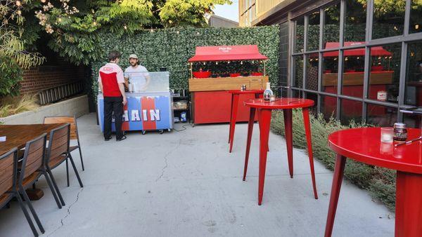 Outdoor dining area