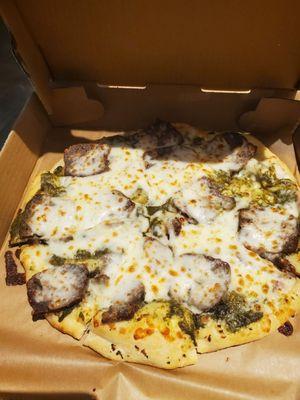 Lamb meatball pizza