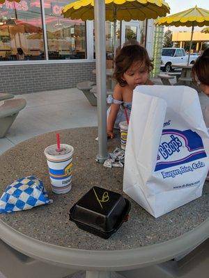 Nothing like a cold Coke and burger with fries!