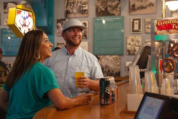 Beer, tvs, and good times at the Captain's Game Deck inside Neptune's Kingdom at the Santa Cruz Beach Boardwalk