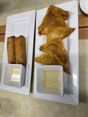 Egg roll & fried dumplings