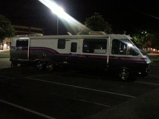 If this 37ft motorhome fits any car will. lol.