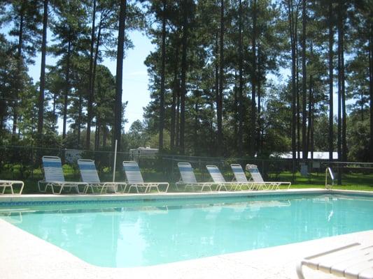 Pool with RV sites in the background