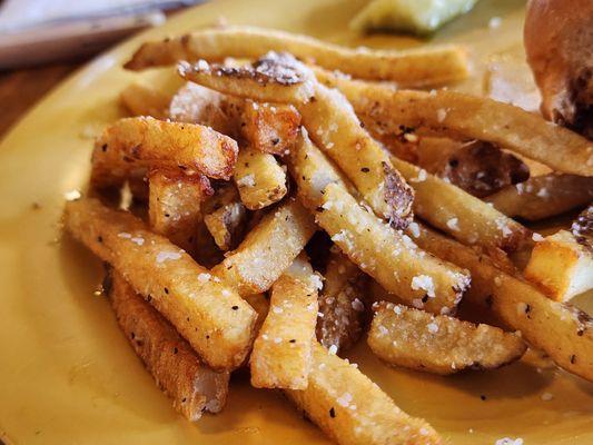 Side of fresh cut garlic parm fries.