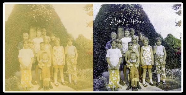 Faded Kodacolor print brought back to life with a custom scan and image editing software.