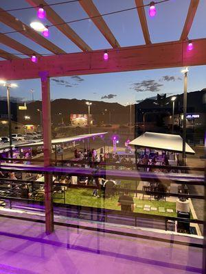 Live music view from upstairs inside seating area