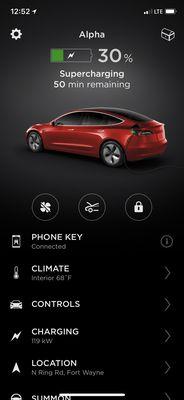 Charging our Model 3 at 119 kW - over 450 miles per hour