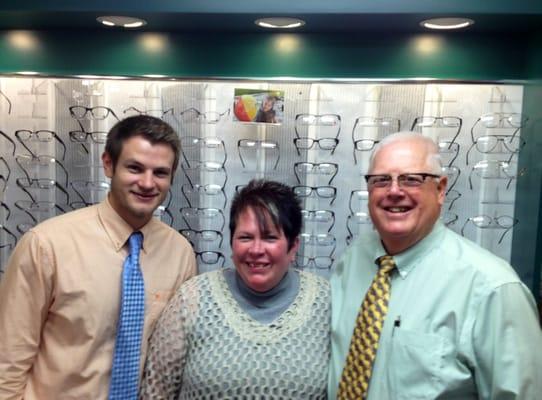 The Regner Family Vision Staff (left to right: Dr. Begotka, Dawn, Dr. Regner)