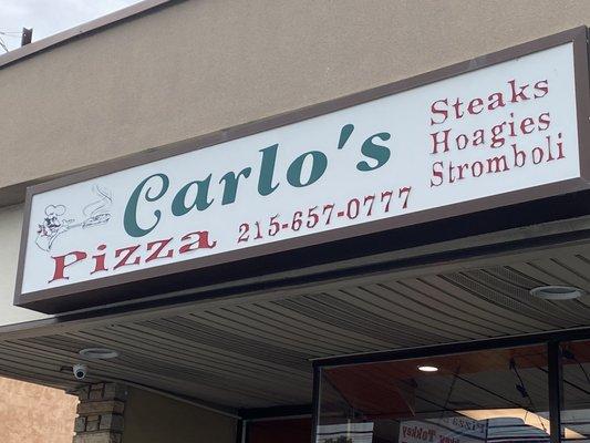 Outside signage at Carlo's