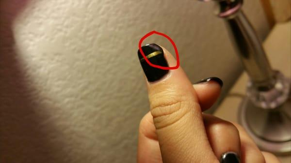 My nail came out horrible. Left thumb. Gel nail.