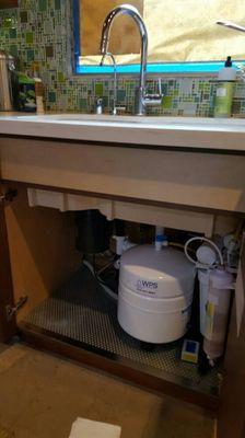 High Efficiency 5 stage Reverse Osmosis System+Alkaline Filter Installed