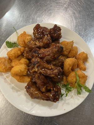 Honey Glazed Spare Ribs w/ Salted Egg Yolk Prawns (Special Upon Request)