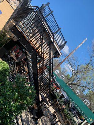 Steps to the new roof deck!