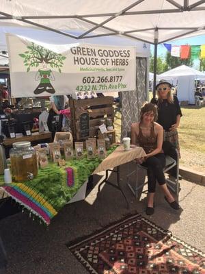 The lovely and talented ladies of Green Goddess with their wonderful herbal products. Representing at the Coronado home tour!