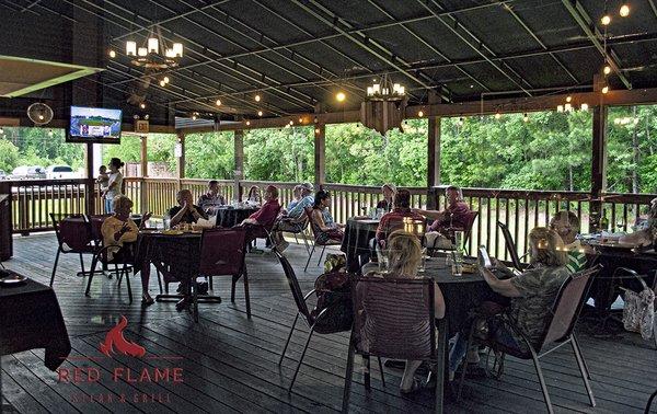 Enjoy our patio this fall! Live music on Saturday nights.