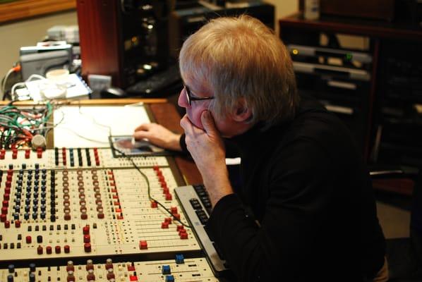 Dave Anderson hard at work on the console