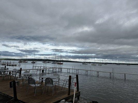 Outside patio on the water