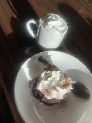 Lava Cake with Cup of Coffee