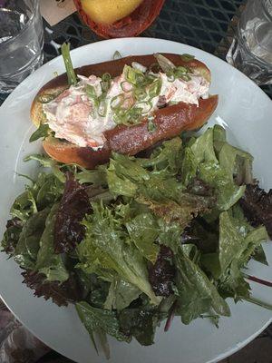 Lobster Roll with a side salad