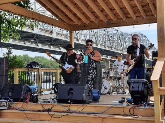 Live band on the deck on a Sunday afternoon