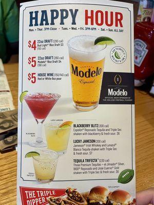 Happy hour specials at the Lake Worth location