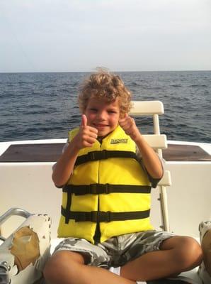 Brady had a blast shark fishing and said it was two thumbs up.