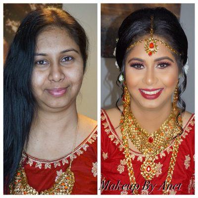 Before & after of my beautiful bride !