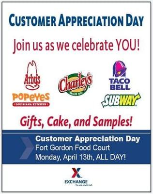 Customer appreciation event at AAFES.