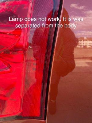 Lamp was not installed properly