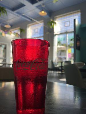 Water cup with beautiful view of outside