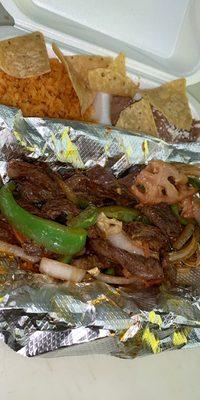 Steak Fajitas dinner