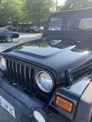 Freshly painted Jeep