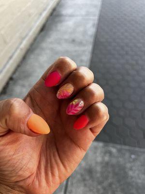 Full acrylic nails and design