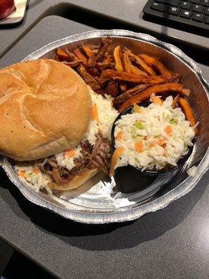 Carolina pulled pork sandwich