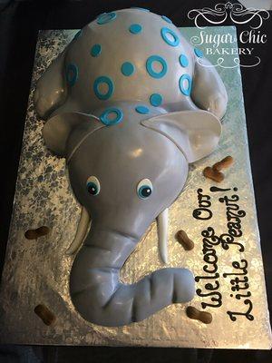 3D fondant covered elephant