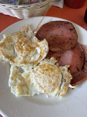 Over Medium Eggs with Pork Roll