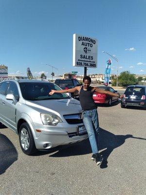 My new friend with his new car.