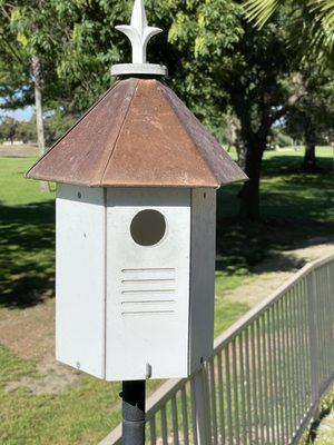 They had to open the hook and take off the panel in order to clean out the baby birds and their nest inside.