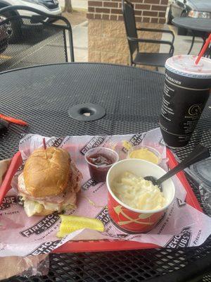 Italian sub on the outdoor patio