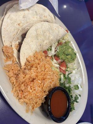 Tex-Mex Smoked Brisket Tacos Plate