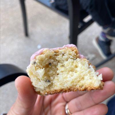 Lavender bits in the lemon lavender scones