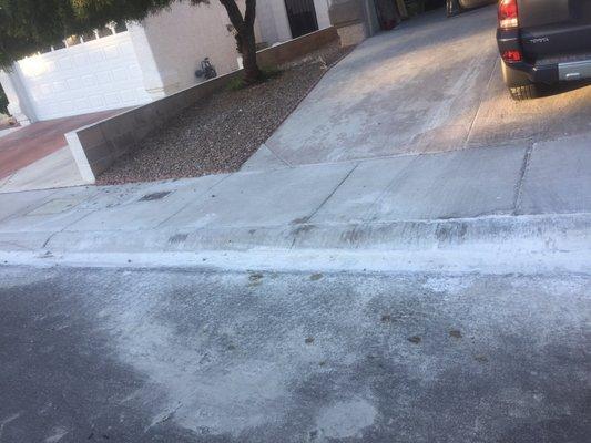 The mess they left in our driveway.