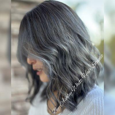 Ash gray & balayage &change color