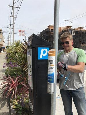 Surfrider Ashcan instalation along Balboa St.