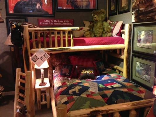 Bunk bed we bought from their sister store . Sales woman was great. A variety of options to customize were available.