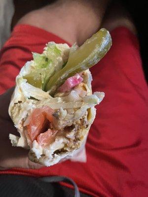 Combo shawarma sandwich