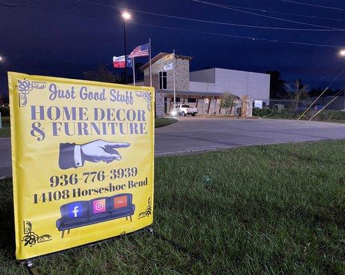 Look for our, new sign out on F.M. 1488 and Horseshoe bend, Conroe, Texas